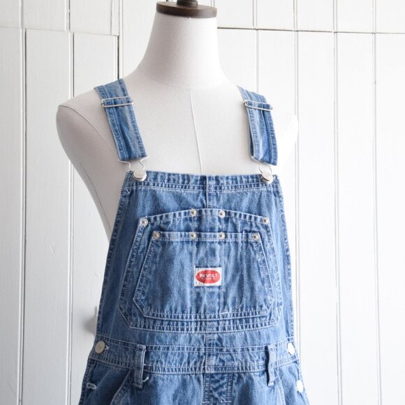 y2k embroidered denim overalls | s/m - Picture 3 of 7